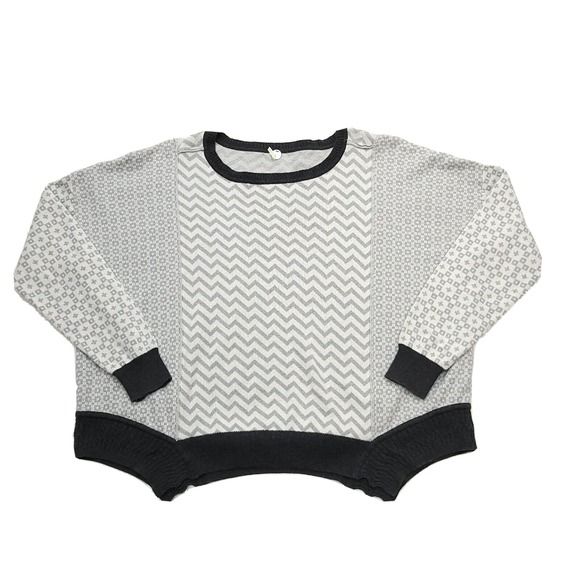 Anthropologie Sweaters - Anthropologie Margaret O'Leary Oversized Sweater Womens M Geometric Cotton
